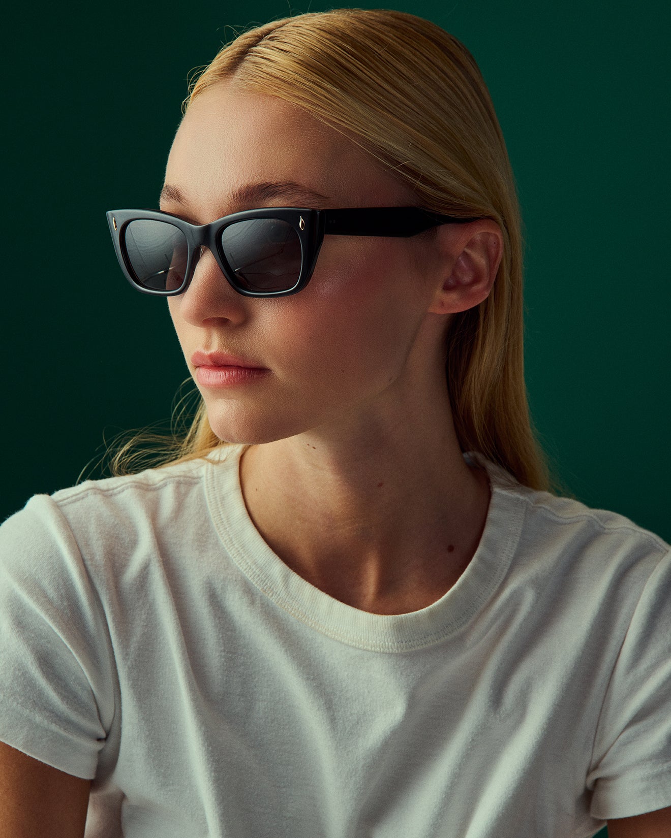 Female Model wearing Garret Leight Webster Sunglasses